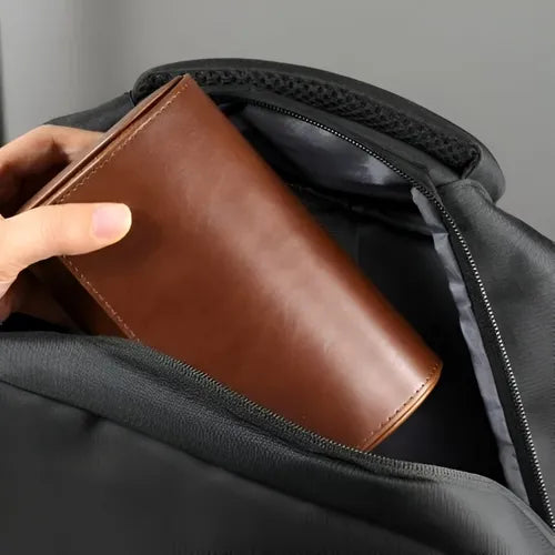 Estuche Para 2 Relojes De Cuero, Clásico, Funda Para Viaje Cuero