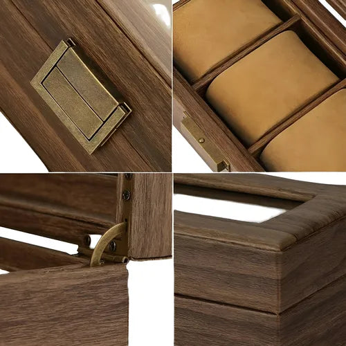 Caja Organizadora Madera Para Relojes 3 Compartimientos