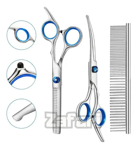 Tijeras De Acero Inoxidable Para Aseo De Mascotas Kit