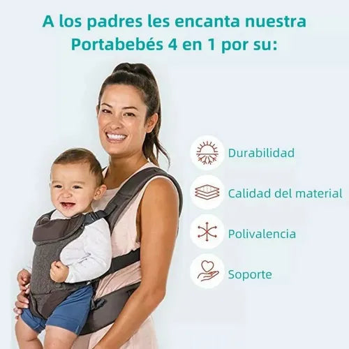 Mochila Portabebé Ergonómico Confortable 4 Posiciones Silla