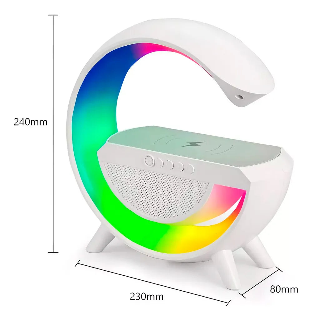 Lampara Veladora G Luz Rgb Parlante Cargador 3 en 1