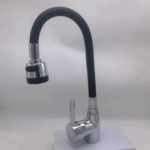 Monocomando Cocina Canilla Flexible Pared Grifo 20cm Negro Mate