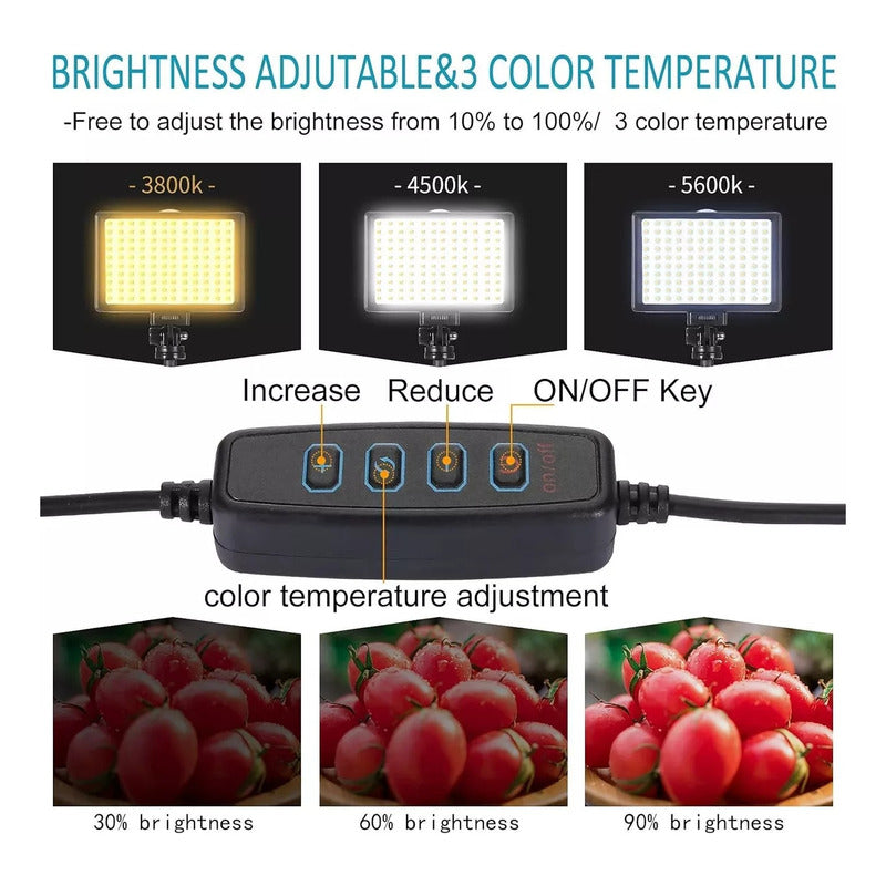Kit Luz Led Usb Doble Con Filtro De Color Para Grabar Vídeos