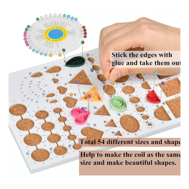 Kit Quilling Filigrana, Set Papel, Herramienta Manualidades