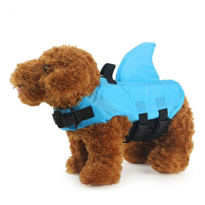 Chaleco De Natación Perros Con Cinturón Ajustable Celeste