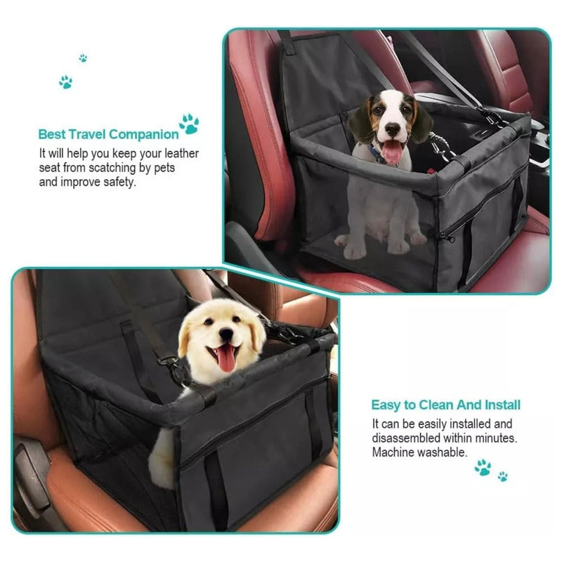 Asiento De Coche Para Mascotas Con Correa De Seguridad