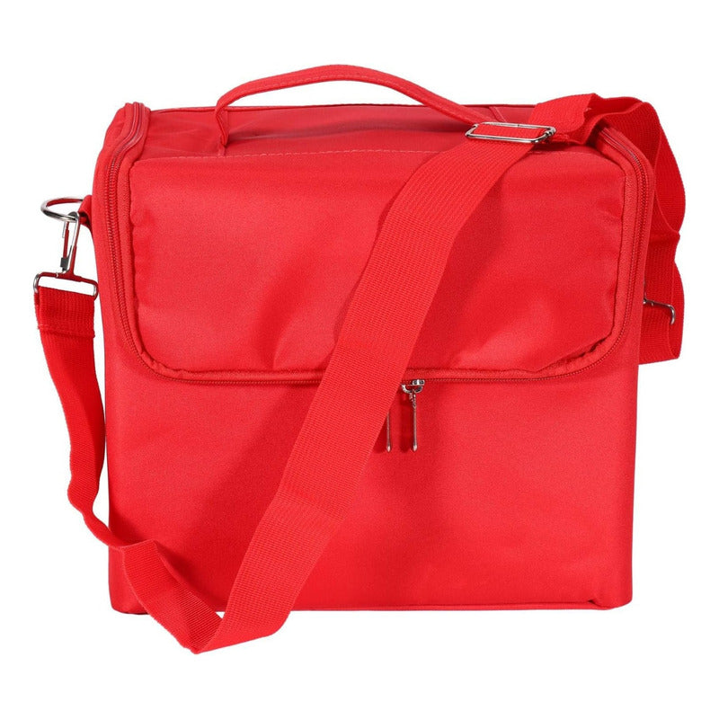 Bolso Para Maquillaje Rojo, Ideal Cosméticos Y Manicura