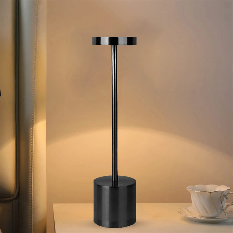 Lámpara De Mesa Táctil De Metal Regulable Inalámbrica
