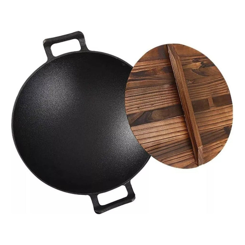Olla Redonda De Hierro Forjado Puro Artesanal Para Cocina Ho