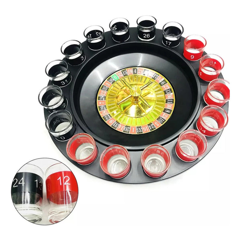 Juego Mesa Ruleta Casino Con 12 Shots, Diversión De Fiesta
