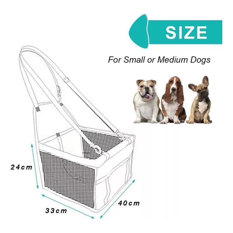 Asiento De Coche Para Mascotas Con Correa De Seguridad