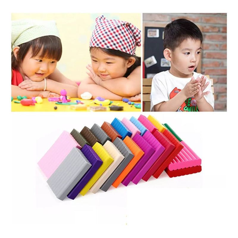 Kit Plastilina 24 Colores Para Niños, Arcilla Creativa, Manu