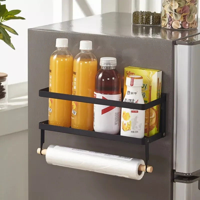 Organizador Metalico Para Refrigerador Con Soporte Cocina
