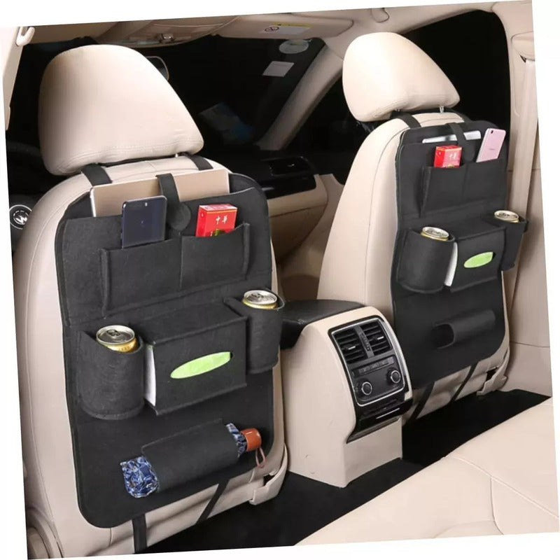 Protector De Asiento Trasero Con Bolsillos Organizadores Aju