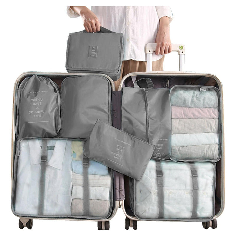 Cubos Mágicos: Set Organizador Esencial Para Viajes Y Maleta Negro