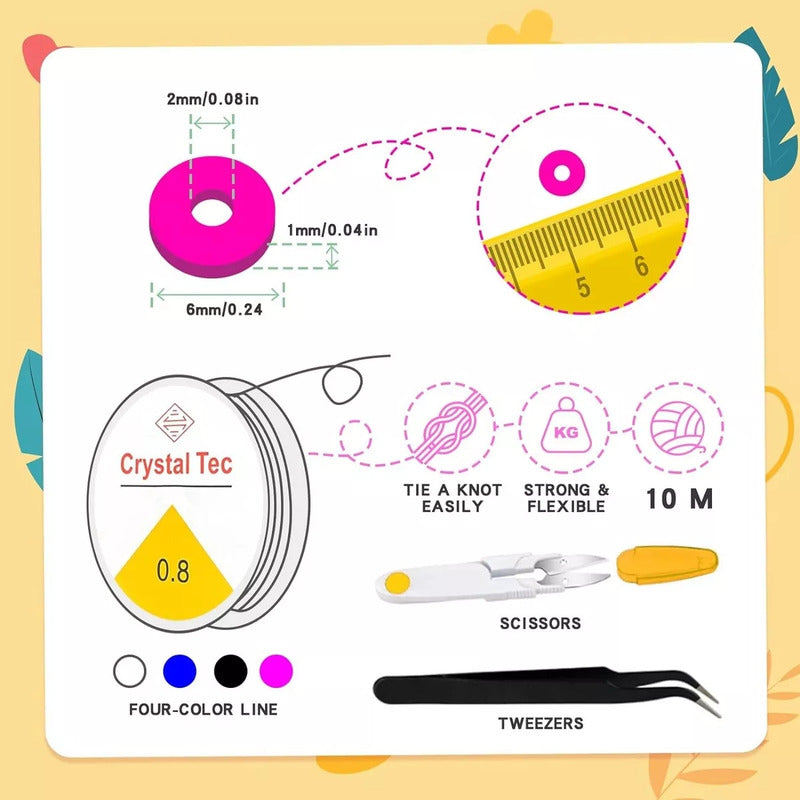 Set De Fabricación De Pulseras (7200 Piezas)