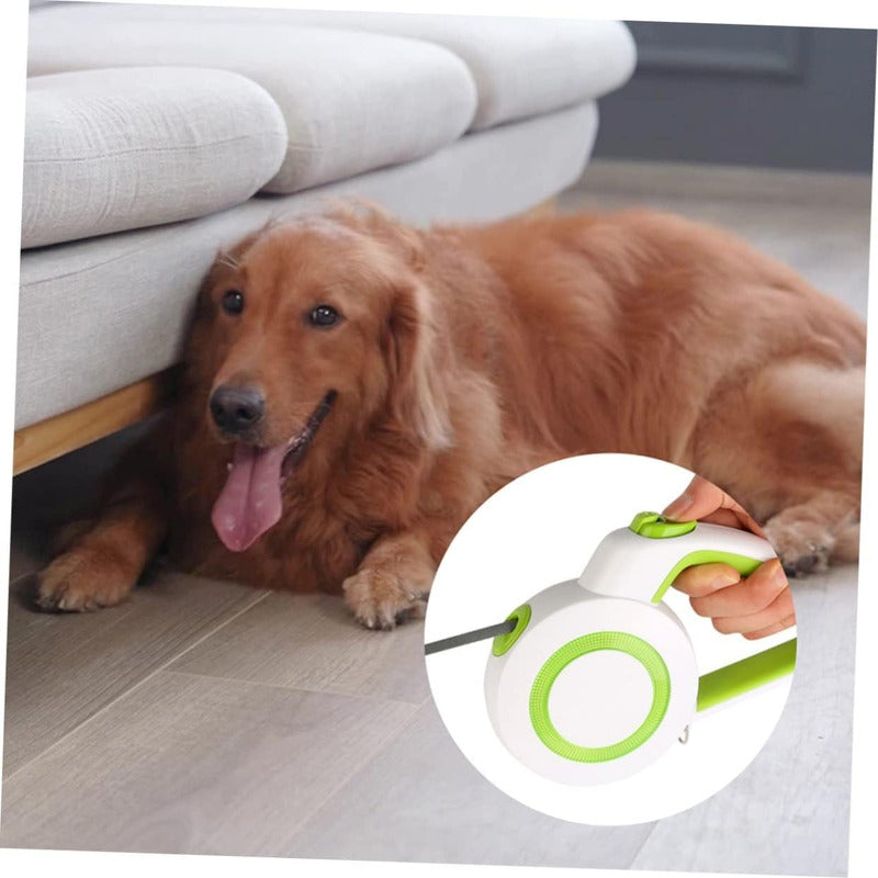 Correa Ajustable De 5 Metros Para Mascotas De Hasta 20 Kg Blanco