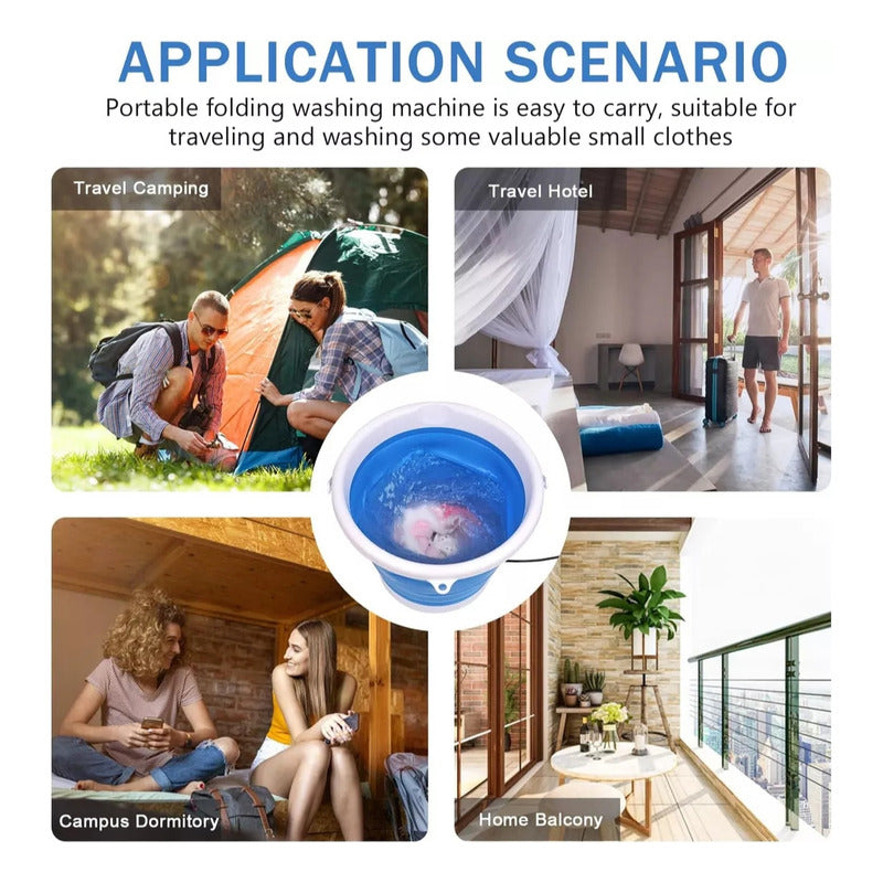 Mini Lavadora Portátil Usb Plegable Lavarropa Ecológica De