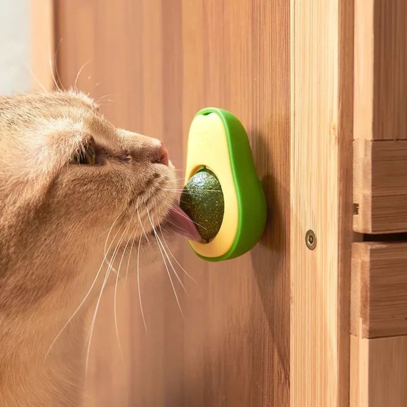 Juguete Para Gatos Interactivo Aguacate Rascador Autogiro Verde