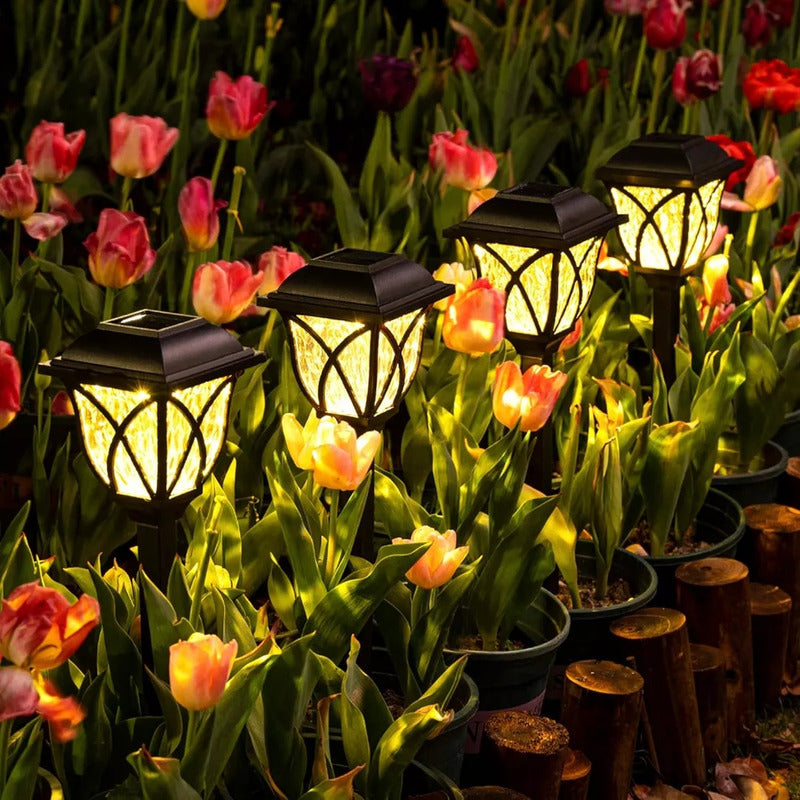 Estaca De Jardín Con Luz Solar Lámpara Exterior Ecológica