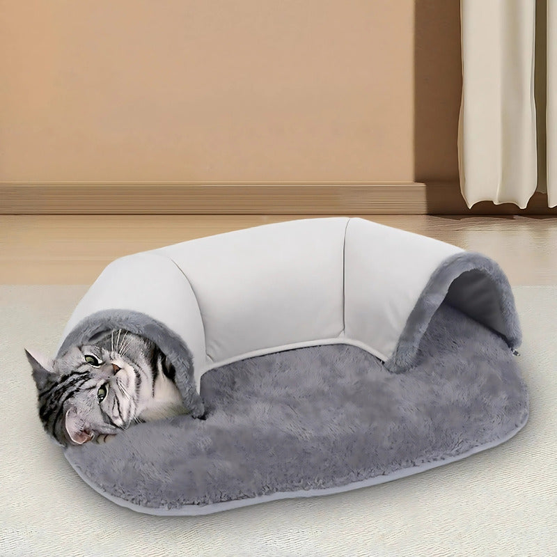 Cama-cueva Interactiva Para Gatos Y Mascotas Gris