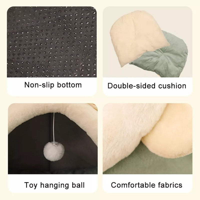 Cama Para Gatos Y Perros Tienda De Campaña Para Mascotas Verde Claro Talle M