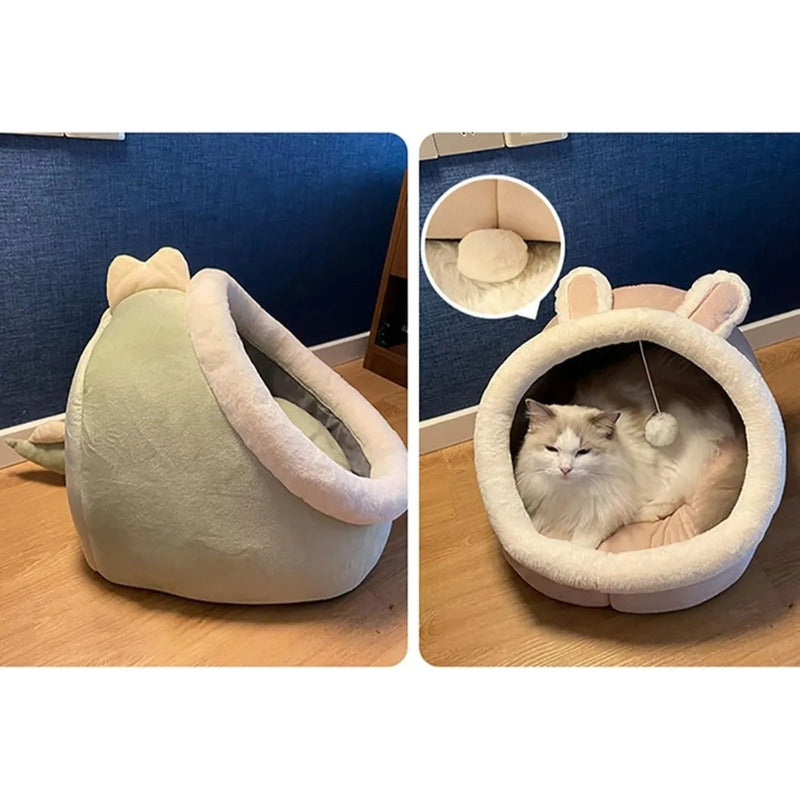 Cama Para Gatos Y Perros Tienda De Campaña Para Mascotas Verde Claro Talle M