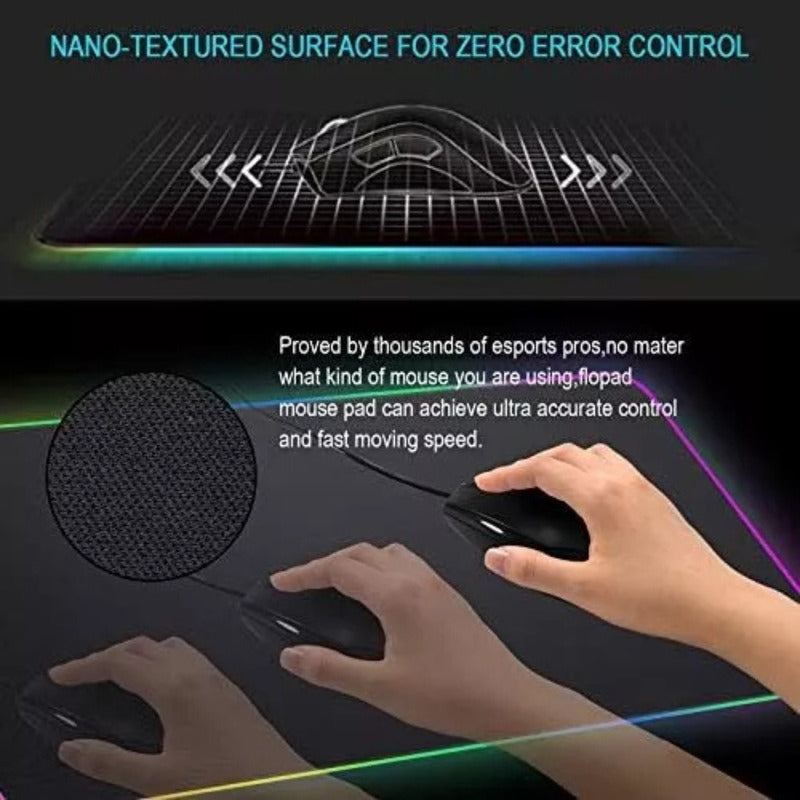 Mousepad Gamer Rgb, Alfombrilla Gaming, Tapete Xl 80x30cm