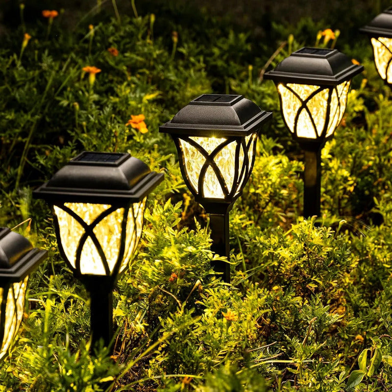 Estaca De Jardín Con Luz Solar Lámpara Exterior Ecológica