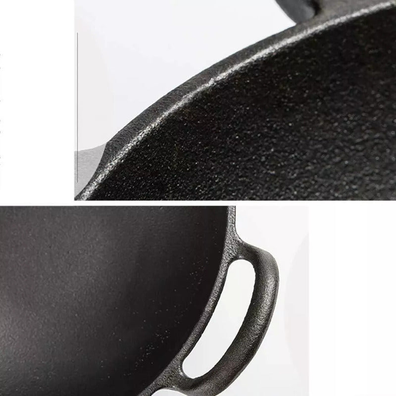 Olla Redonda De Hierro Forjado Puro Artesanal Para Cocina Ho