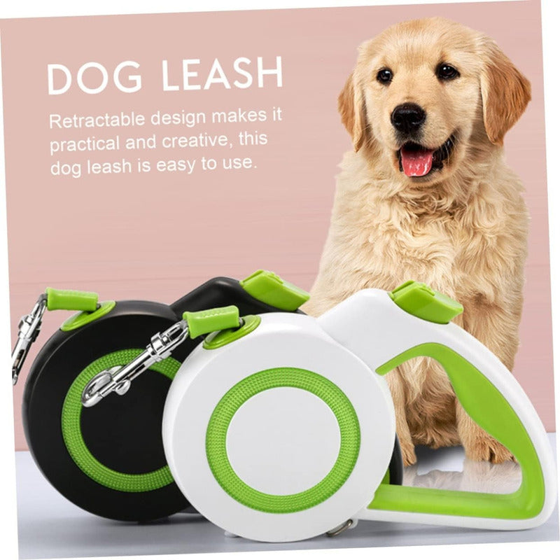 Correa Ajustable De 5 Metros Para Mascotas De Hasta 20 Kg Blanco