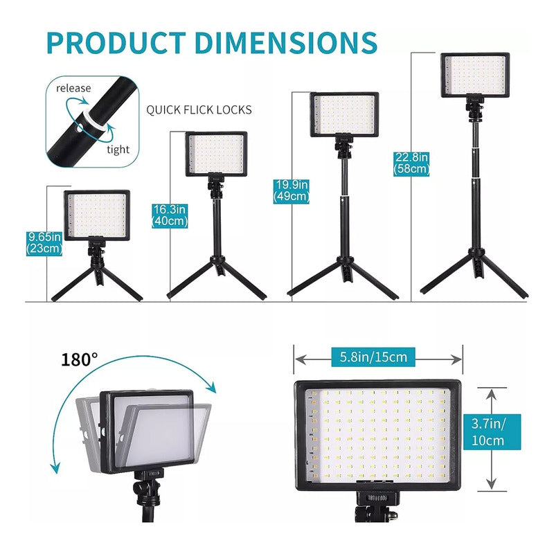 Kit Luz Led Usb Doble Con Filtro De Color Para Grabar Vídeos