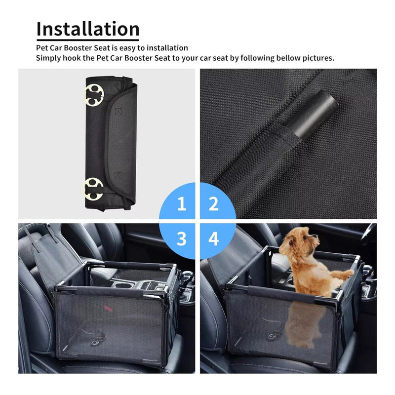 Asiento De Coche Para Mascotas Con Correa De Seguridad