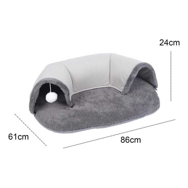 Cama-cueva Interactiva Para Gatos Y Mascotas Gris