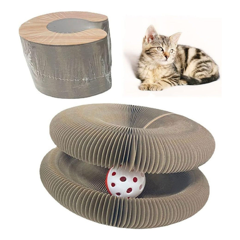 Tablero Rascador Magnético Para Gatos, Plegable Con Pelota Verde