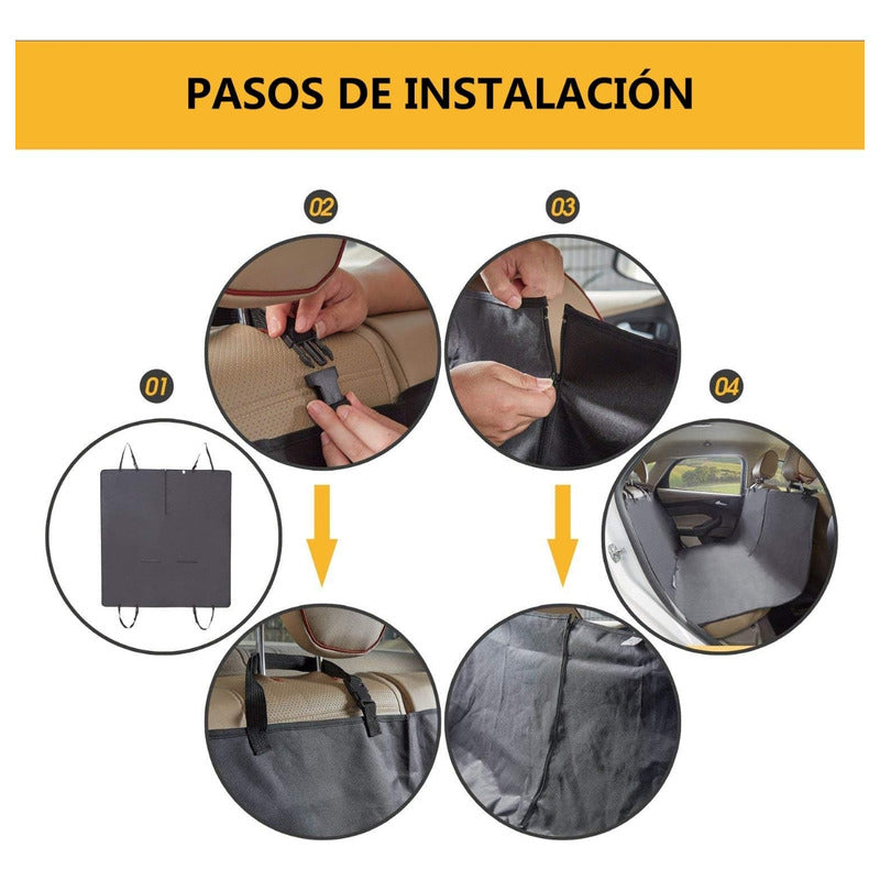 Funda Asiento Auto Cubre Tapizado Perro Mascota Impermeable.