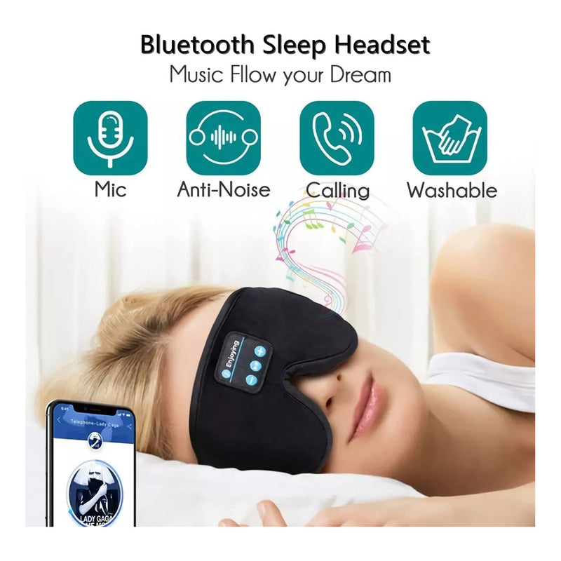 Máscara Ocular Bluetooth 5.0 Estéreo Inalámbrica Para Dormi