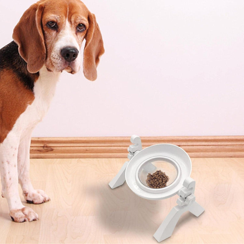 Comedero Elevado Para Mascotas, Multifunción Perros Y Gatos Blanco