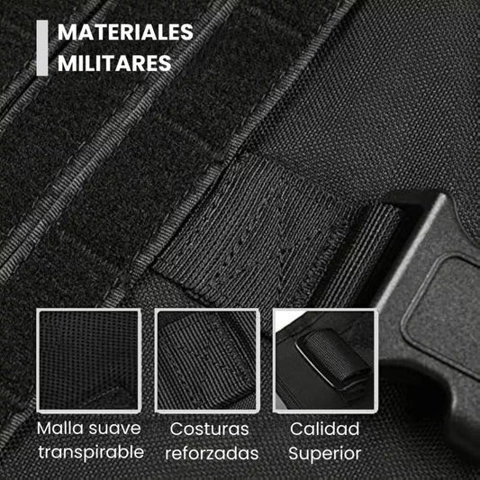 Arnés Táctico Para Perros Negro