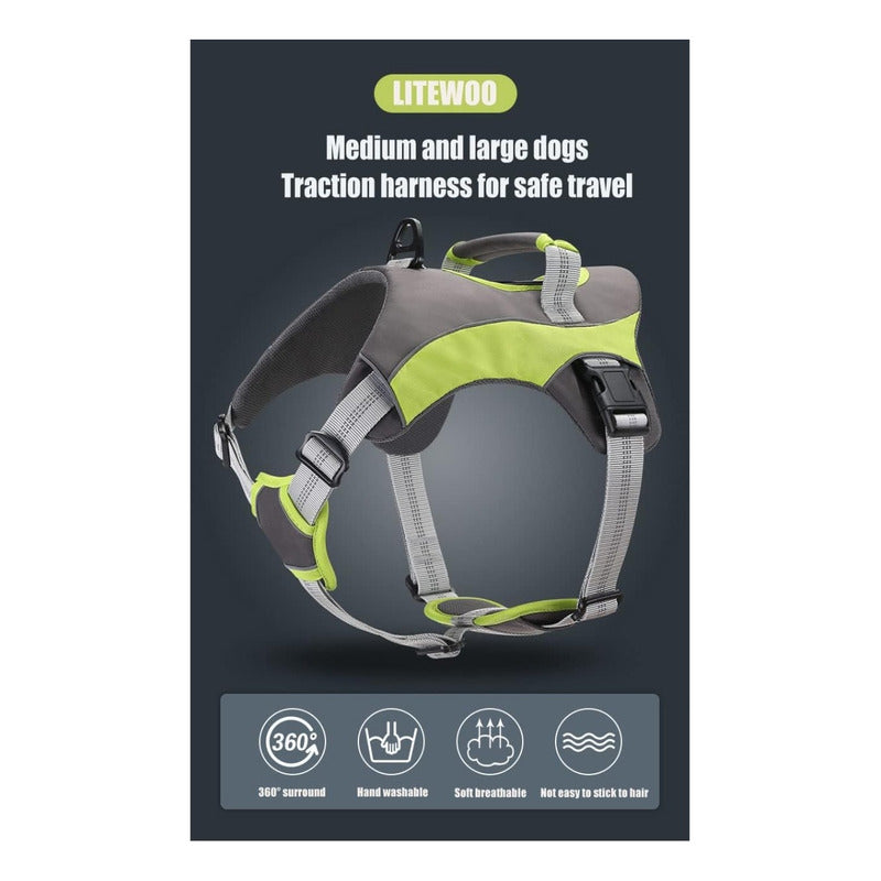 Pechera Anti Tirones Para Perro Pretal Anti Tirones Premium Verde Claro S