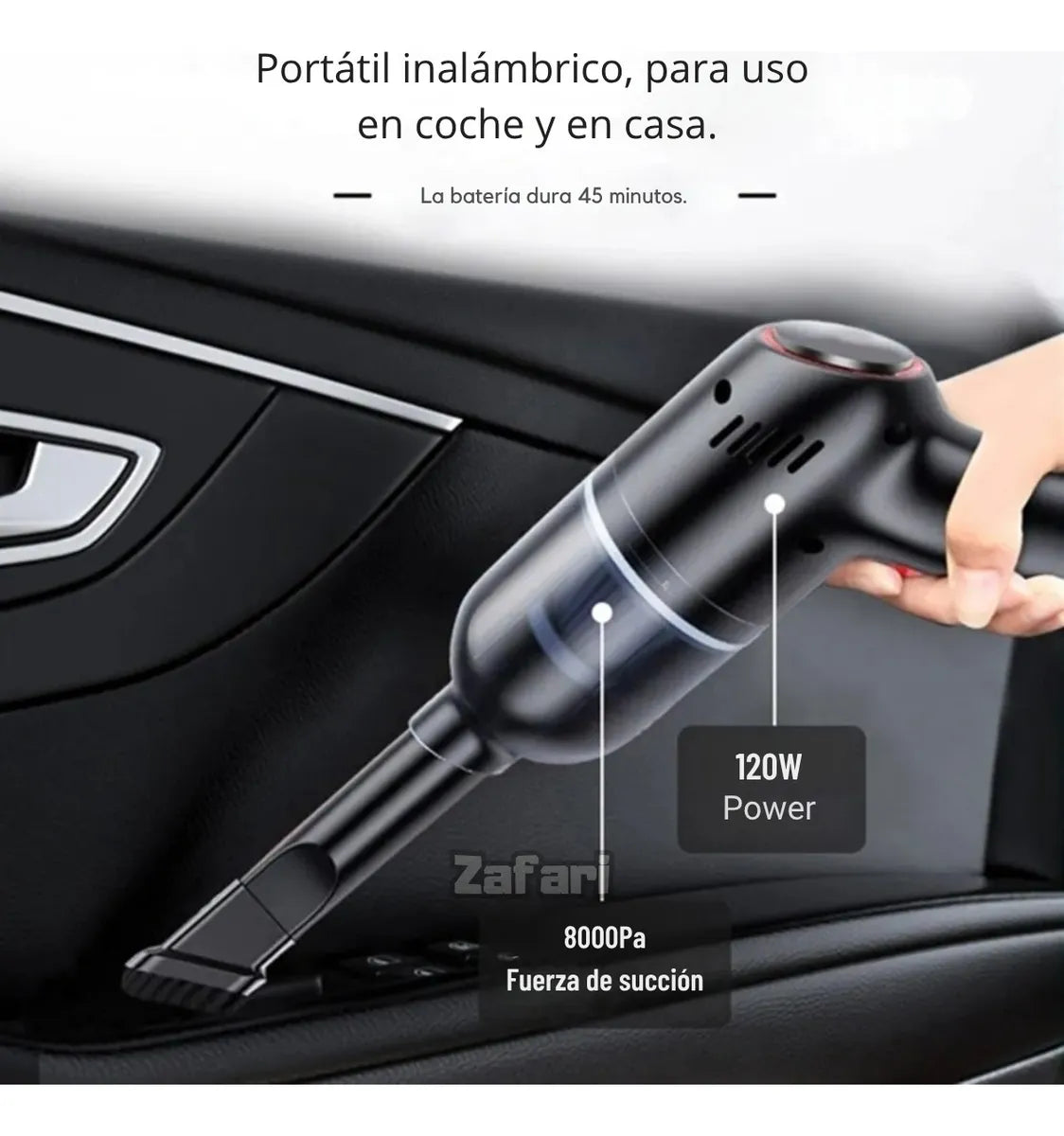 Aspiradora Portátil Para Auto Hogar Inalámbrica Recargable