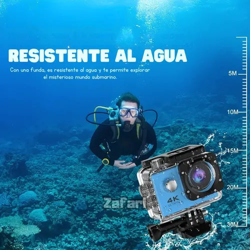 Cámara 4k Deportiva Sumergible Portátil Wifi Estilo Gopro