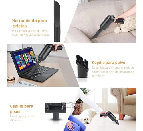 Aspiradora Portátil Para Auto Hogar Inalámbrica Recargable