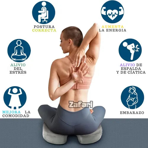 Almohadón Ortopédico Ergonómico Con Gel Frío Para Silla