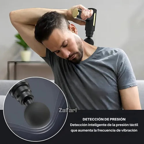 Pistola Masajeadora Para Cuerpo Fascial Con 4 Cabezales