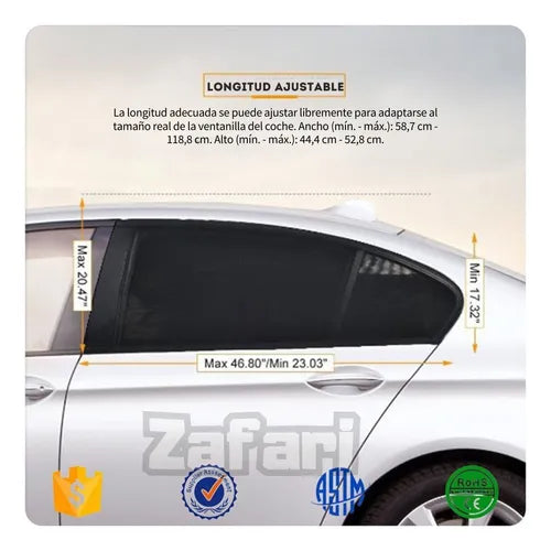 Parasol Portátil Para Coche De Malla De Nailon