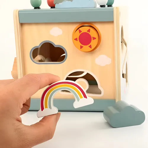 Juguete Cubo Didáctico Simulación De Madera Niños Multicolor