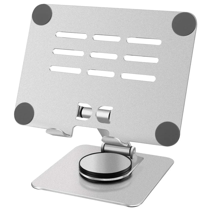 Soporte móvil para tablet de acero al carbono | ajustable con base giratoria 360°