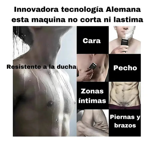 Afeitadora Corporal Inalámbrica Hombre Zonas Intimas