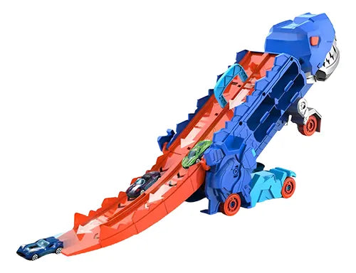 Set Dinosaurio Con Pista Y 2 Autos Juguete Interactivo Niños Multicolor